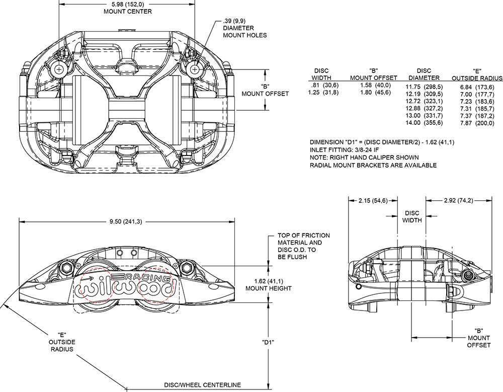 XRZ4R Radial Mount