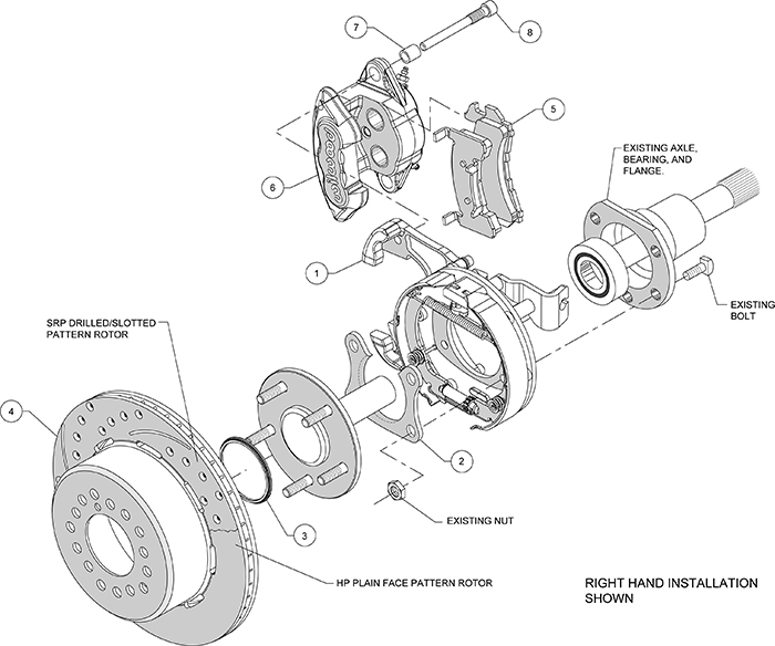 D154 Rear Parking Brake Kit