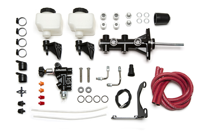 Remote Tandem M/C Kit w/Pushrod, Bracket and Valve