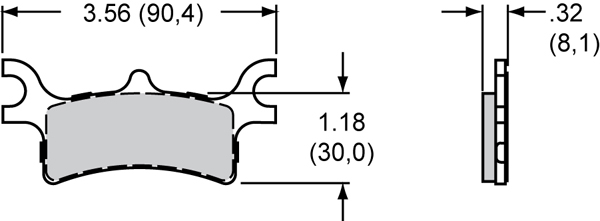 Pad Set,SM, 4508 w/Shim