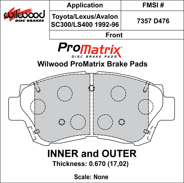 Pad Set, Promatrix, D476