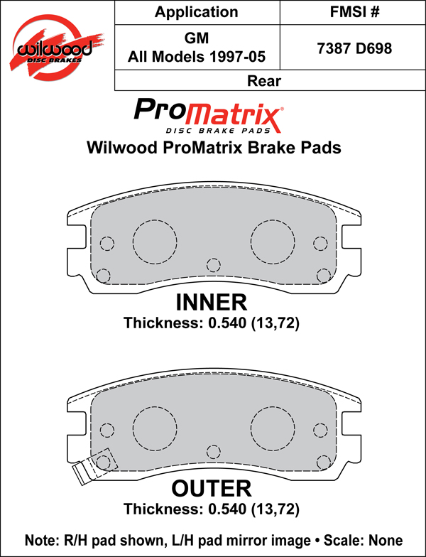 Pad Set, Promatrix, D698