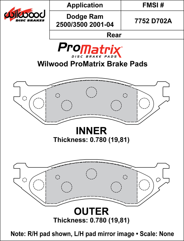 Pad Set, Promatrix, D702A