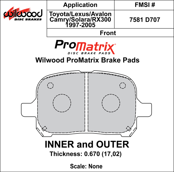 Pad Set, Promatrix, D707