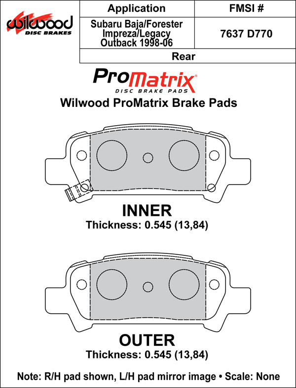 Pad Set, Promatrix, D770