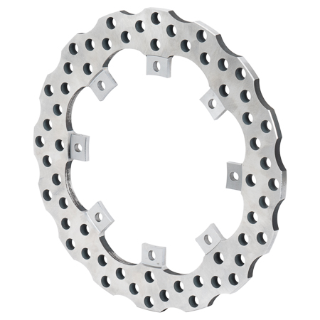 Super Alloy Scalloped Drilled Rotor